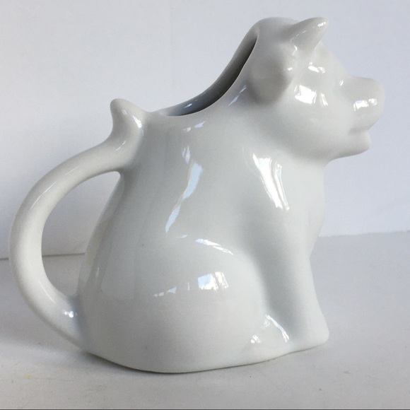 cow creamer white porcelain 3" tall EUC milk farm animals - Picture 6 of 10